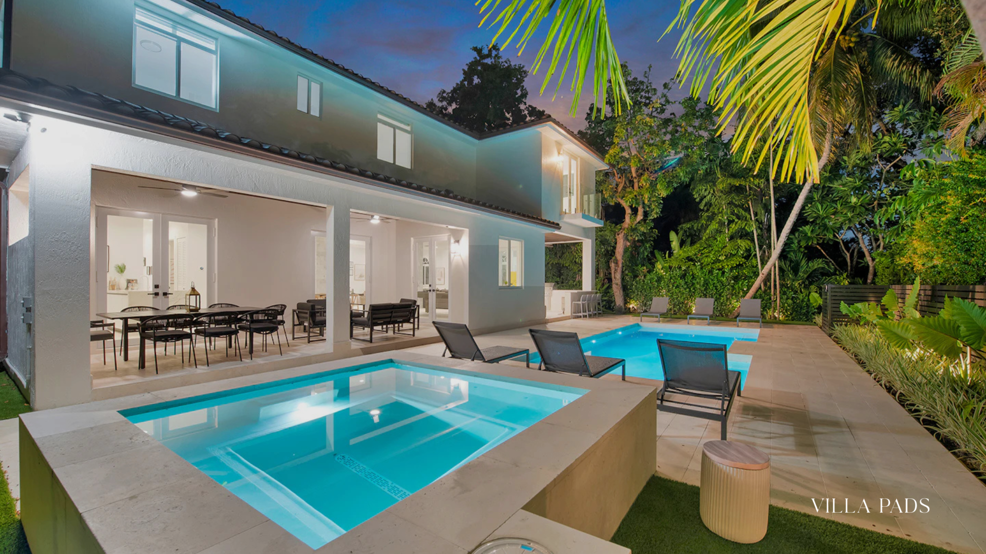 Miami Waterfront Villa Easter Decorations Pool