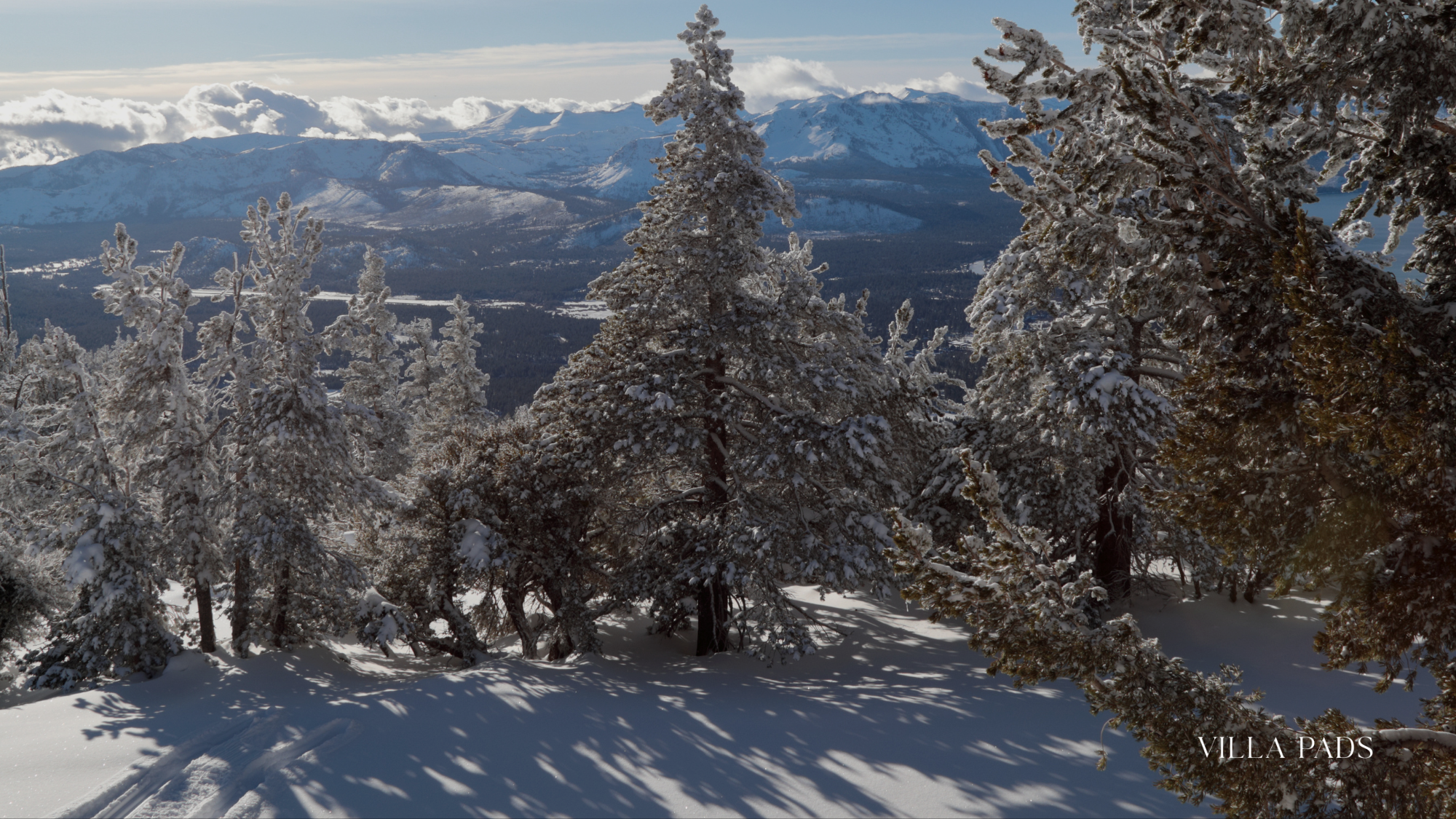Lake Tahoe Ski Resort Groomed Run Lake Views