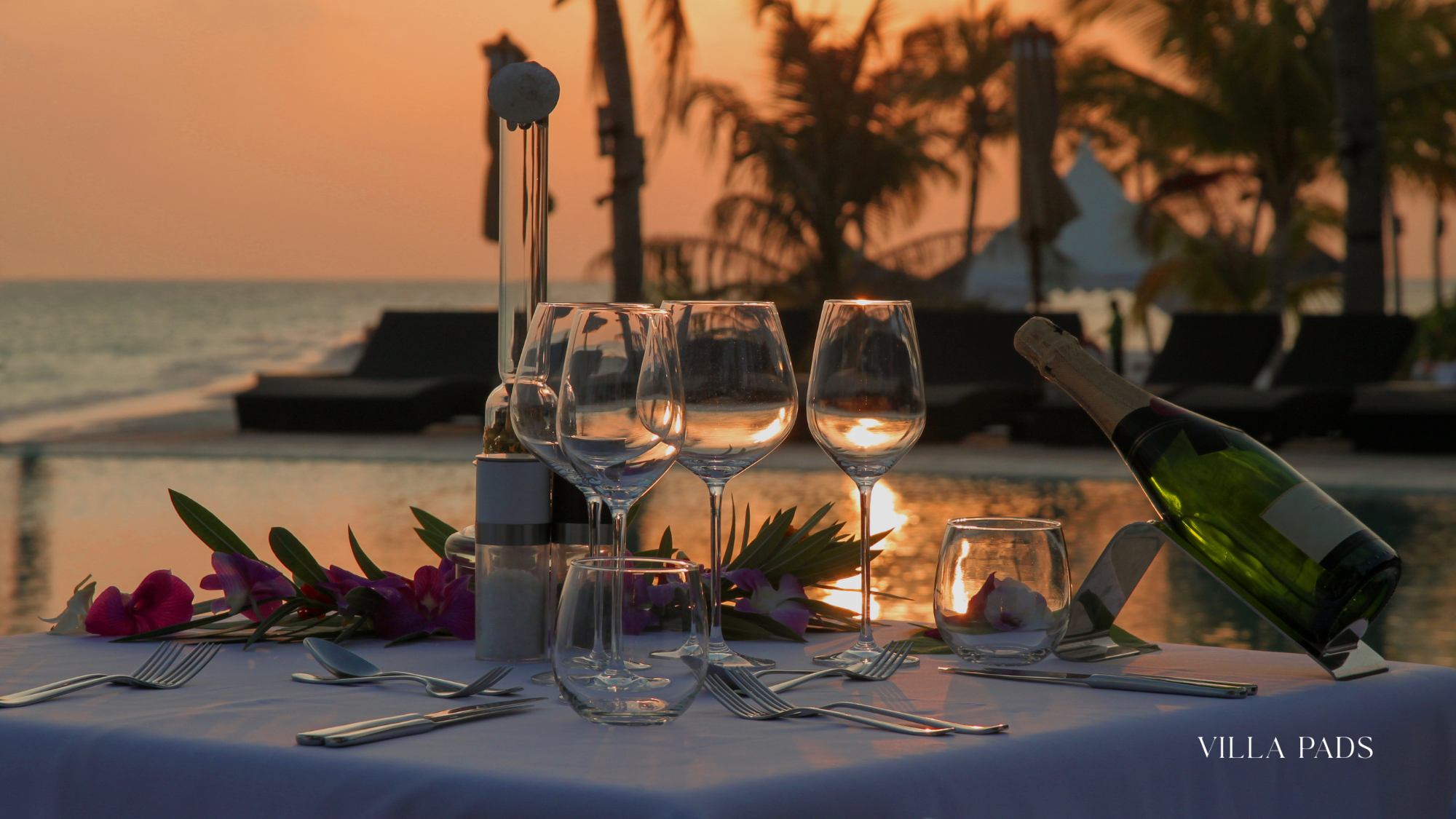 Miami Beach Villa Romantic Dinner