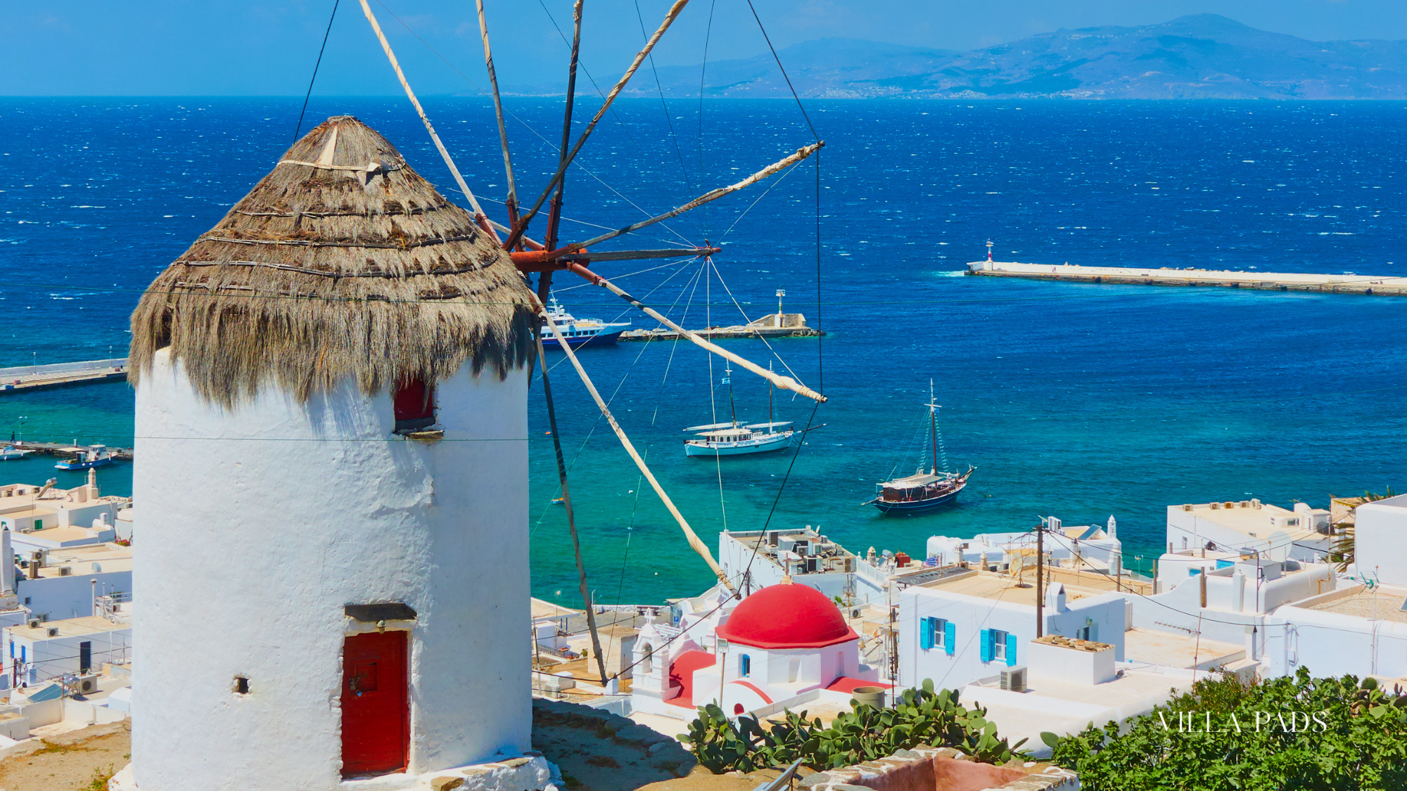 Mykonos Meltemi Wind Windmill Rough Sea