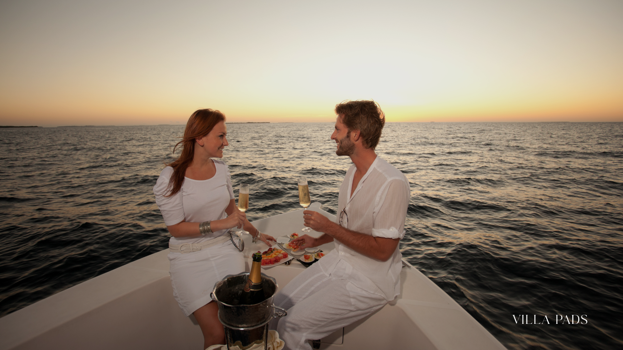 Miami Yacht Romantic Sunset