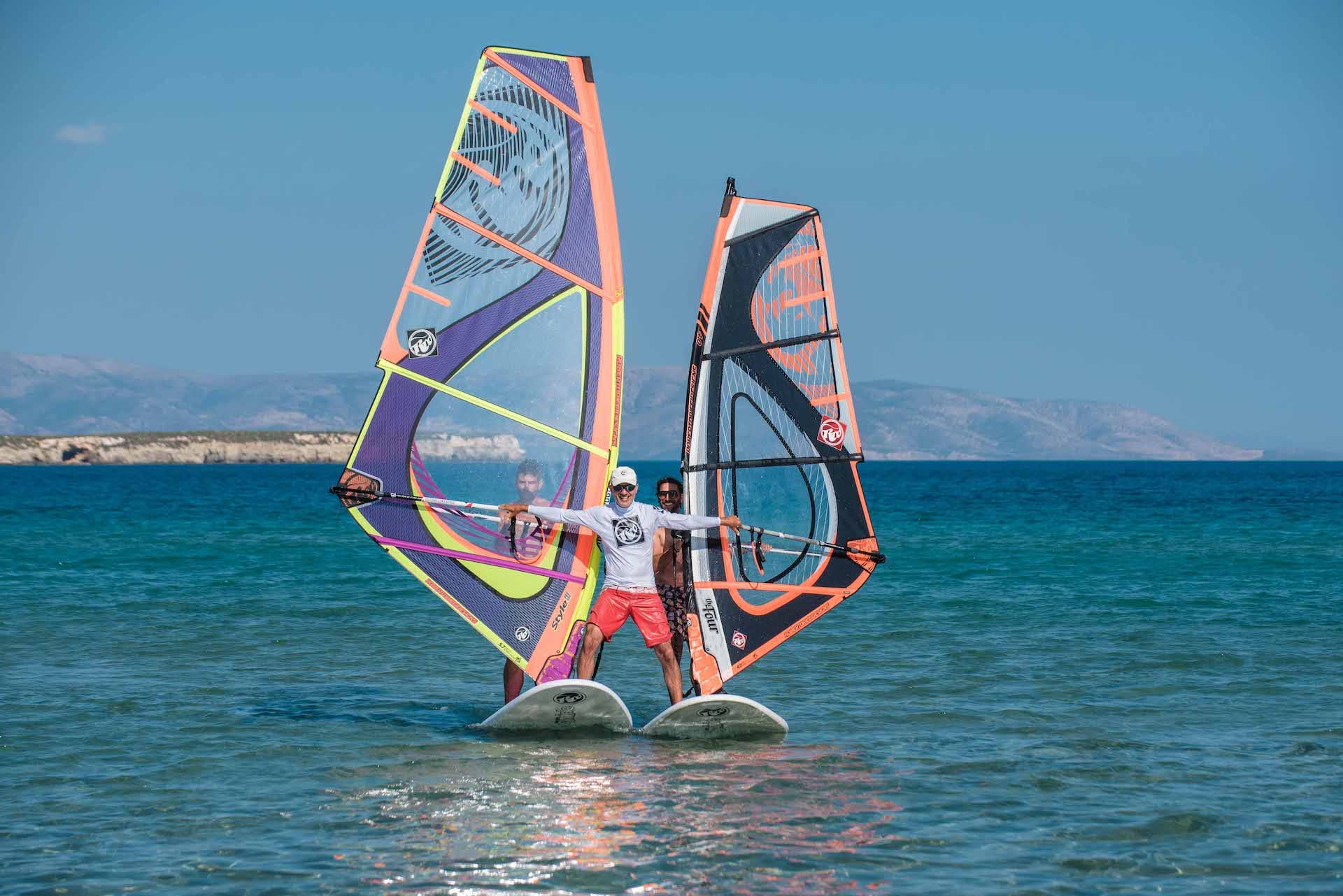 Paros Golden Beach Windsurfers