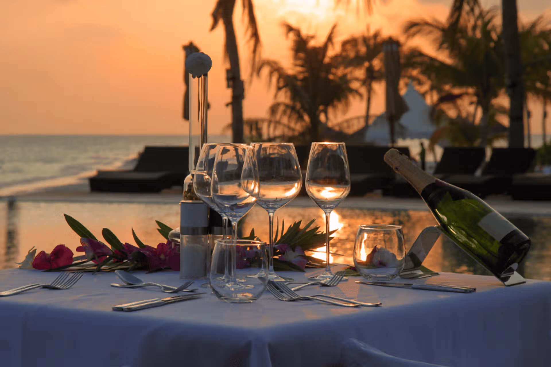 Romantic Beachfront Dining Turks Caicos