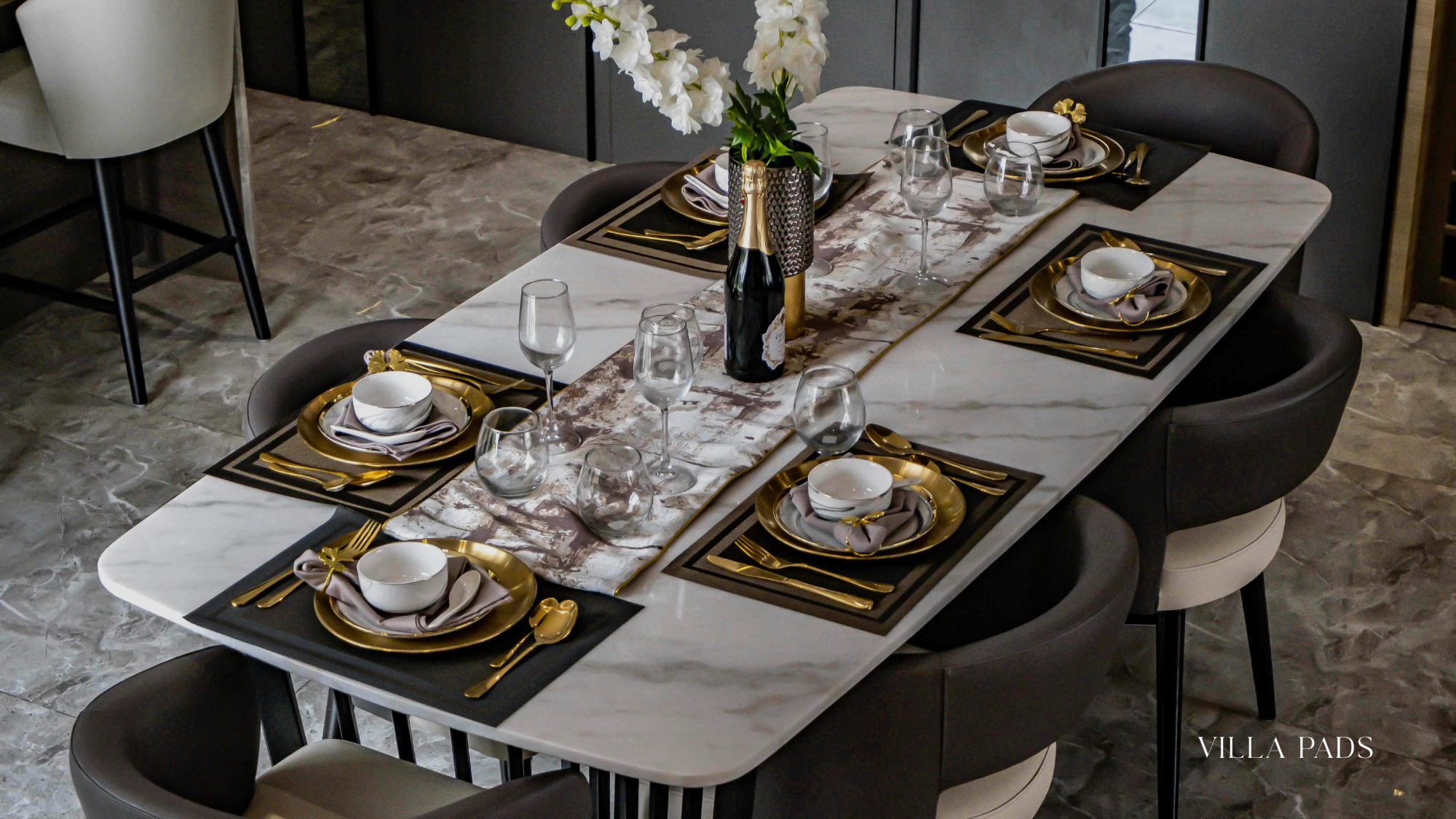 Coral Gables Dinner Party Setup
