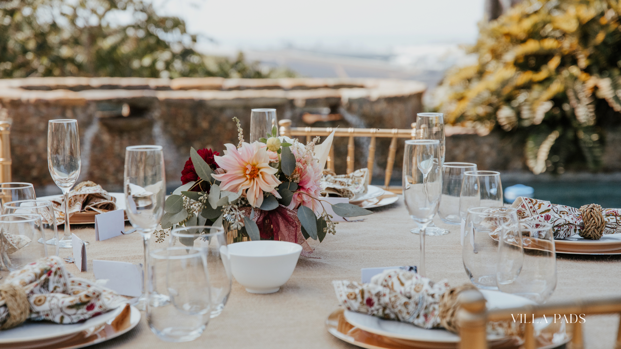Multi Day Wedding Welcome Dinner Terrace 