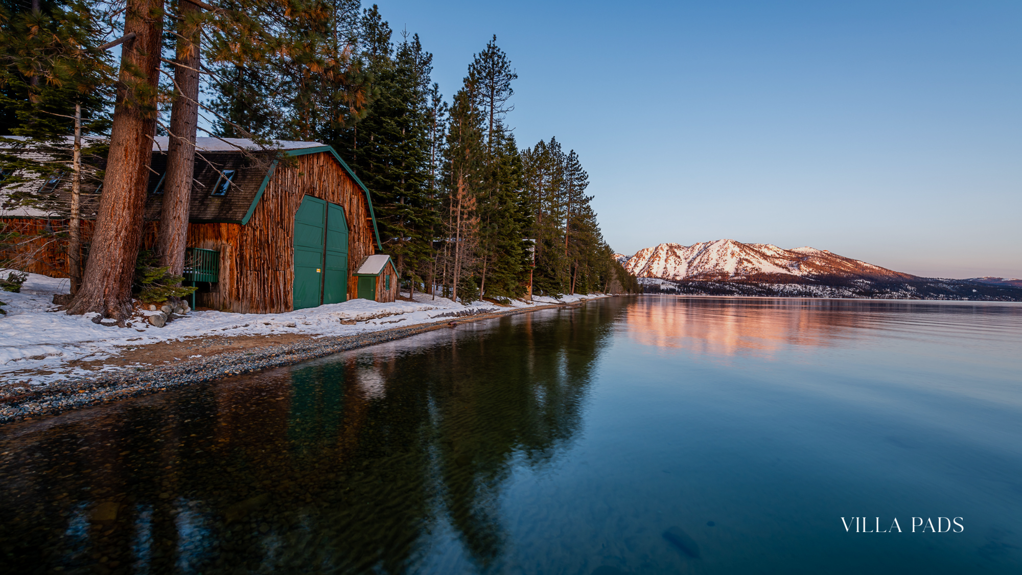 Lake Tahoe Luxury Villa Lake View Fireplace