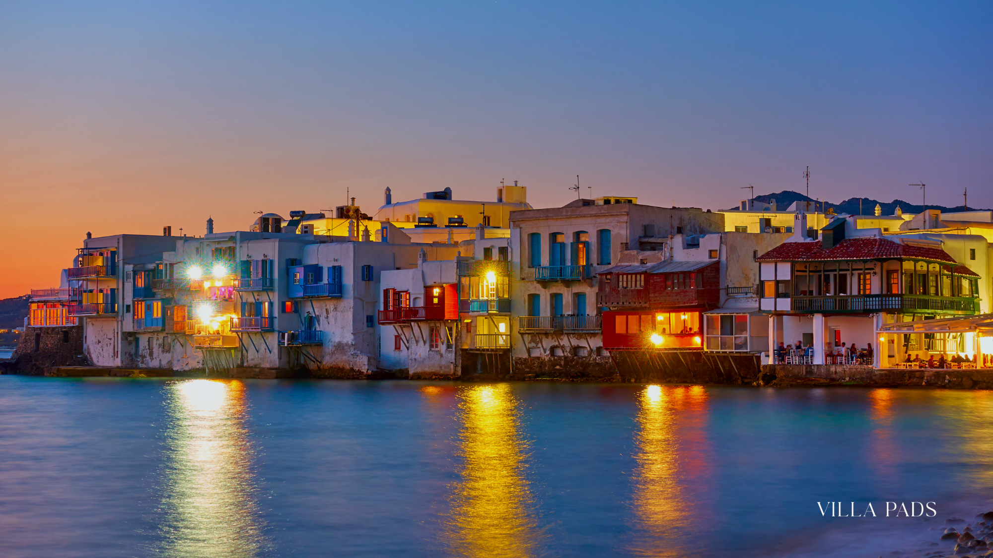 Mykonos Town Nightlife Neon Streets