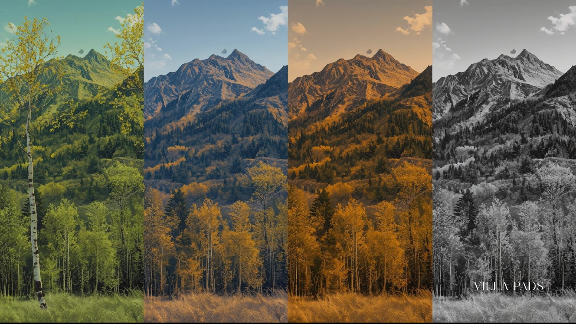 Aspen Seasons Maroon Bells Collage