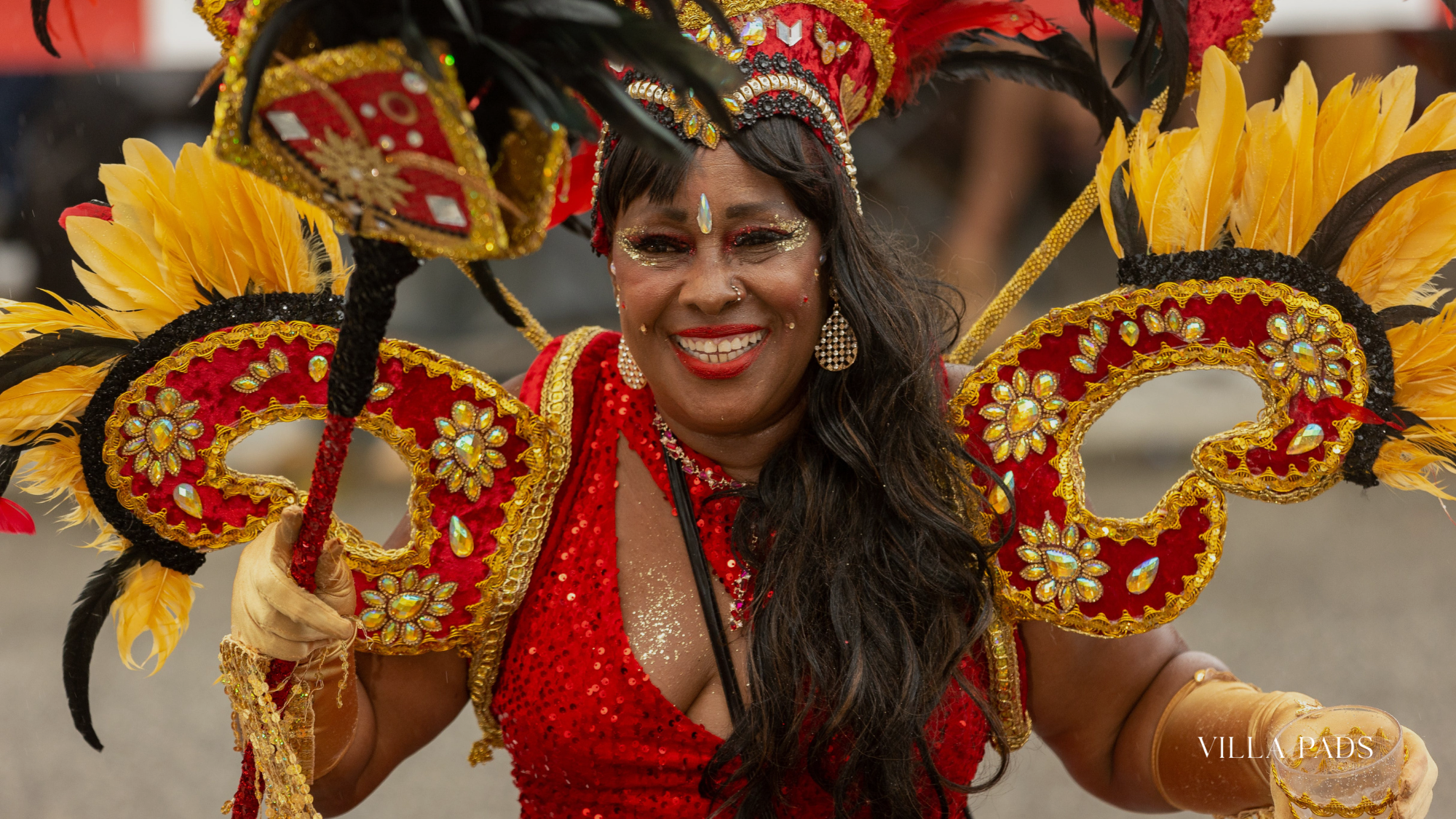 Colorfully Dressed Women At Aruba S Carnival