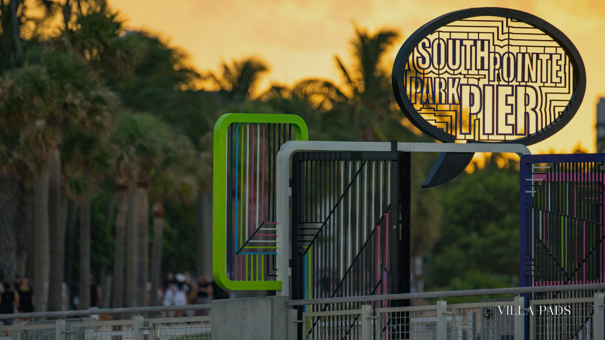South Pointe Park Sunset Miami