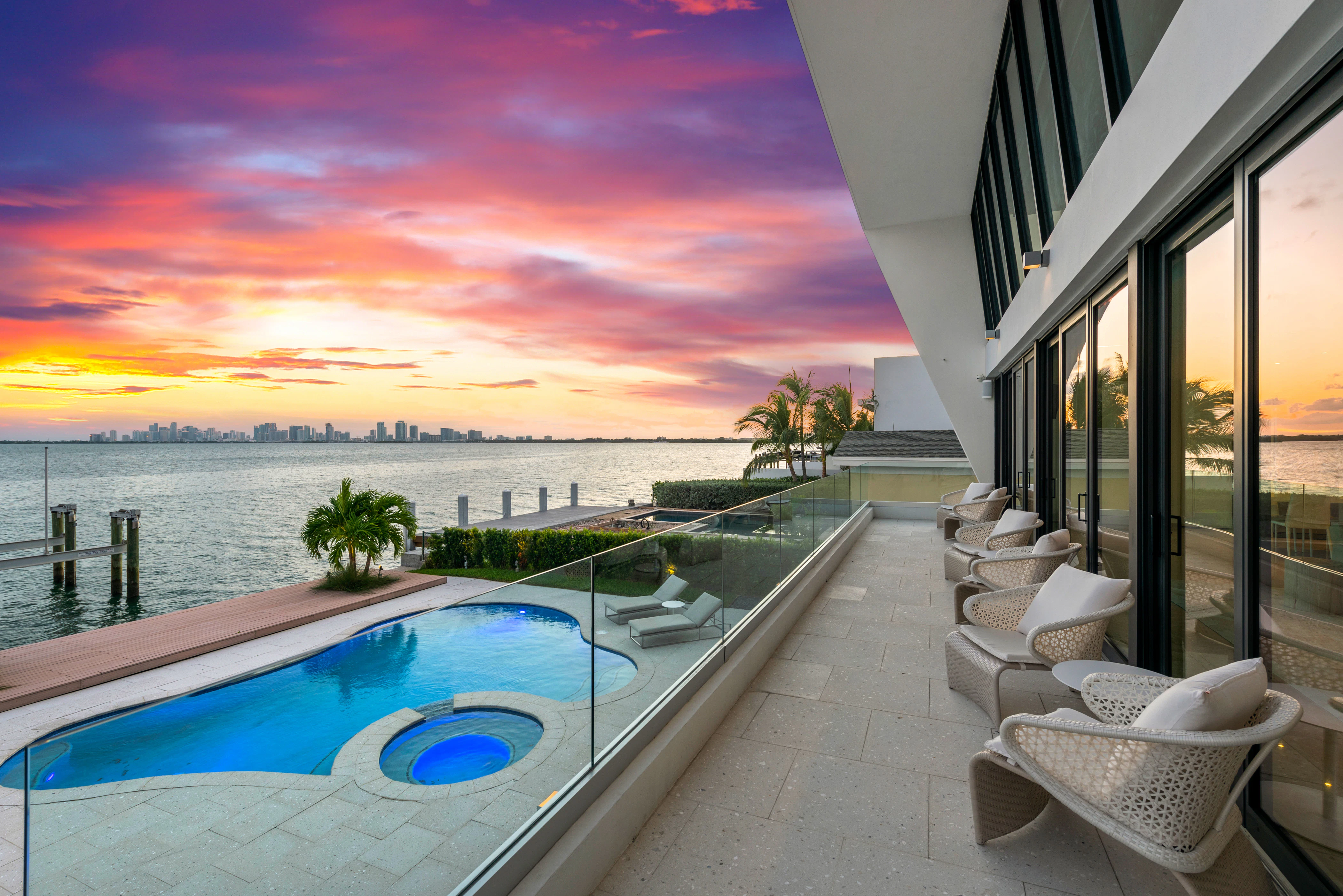 Miami Rooftop Ocean Sunset