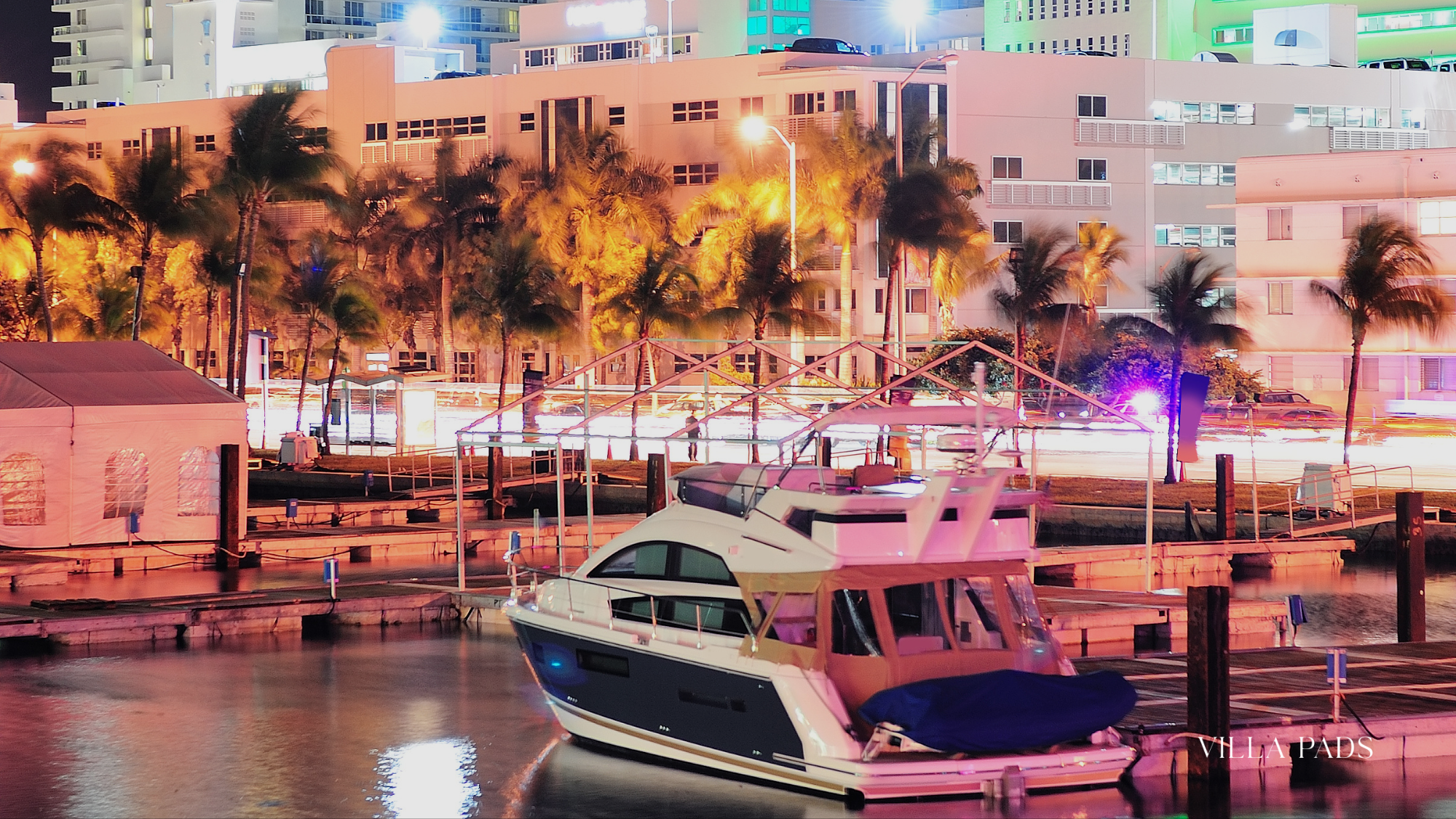Miami South Beach Night Lights