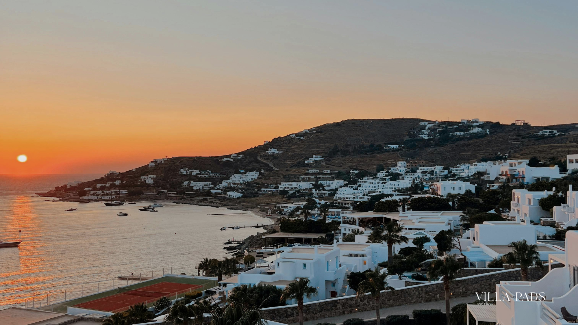 Psarou Beach Sunset Luxury