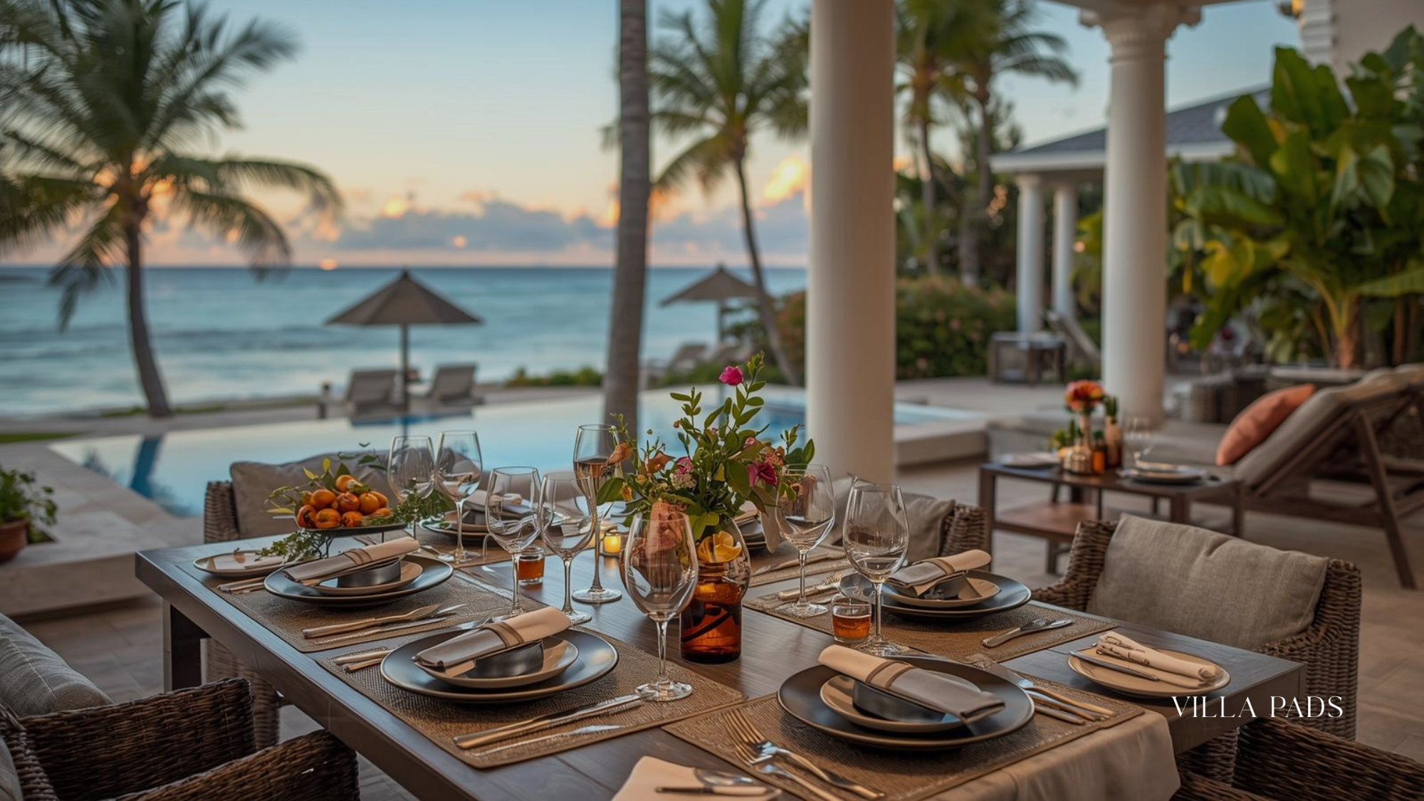 Luxury Villa Private Chef Dining