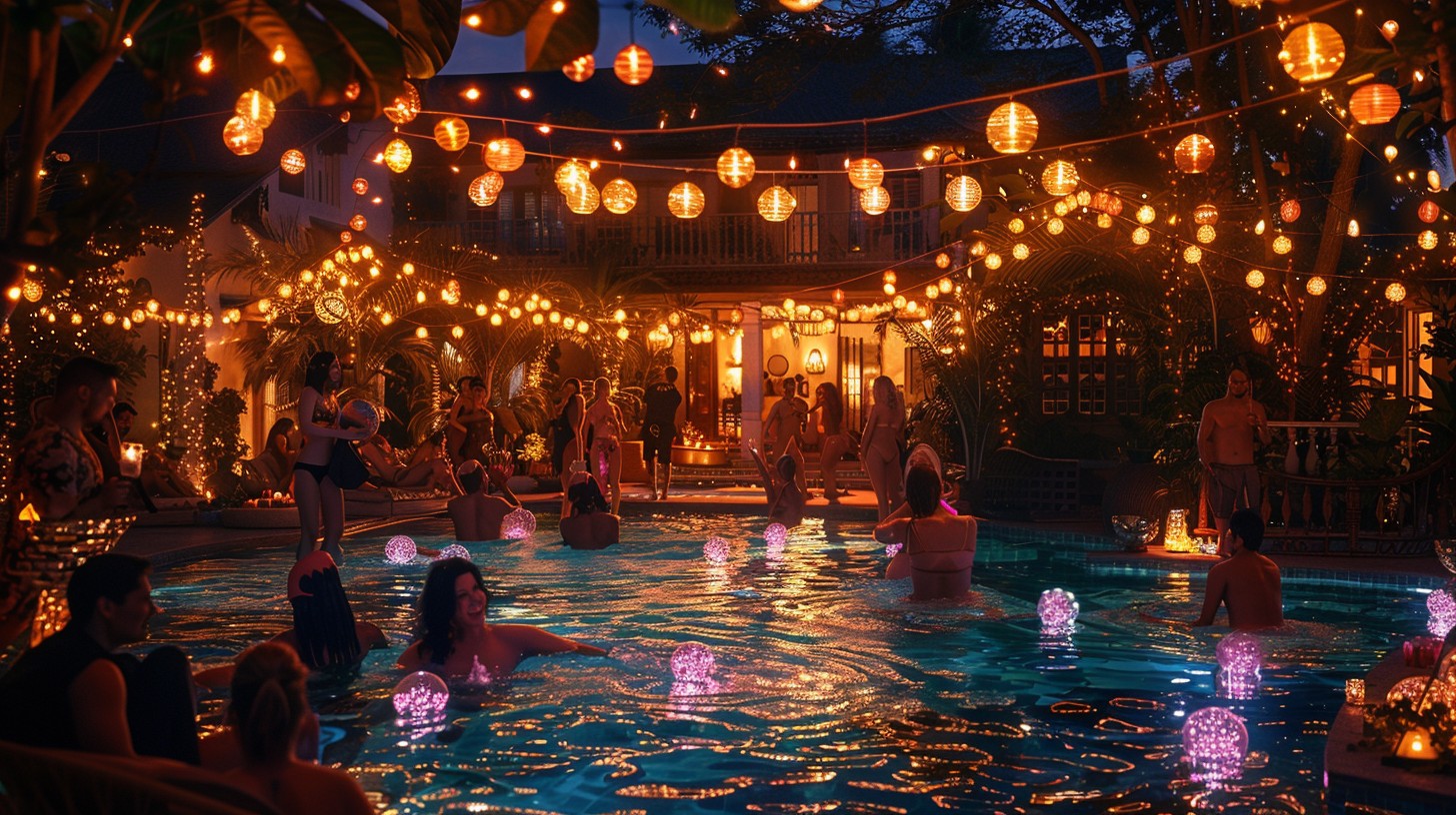 Villapads Evening Poolside Dinner