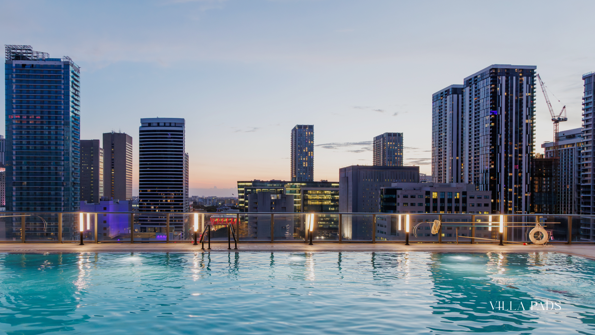 Miami Rooftop Luxury Pool Lounging