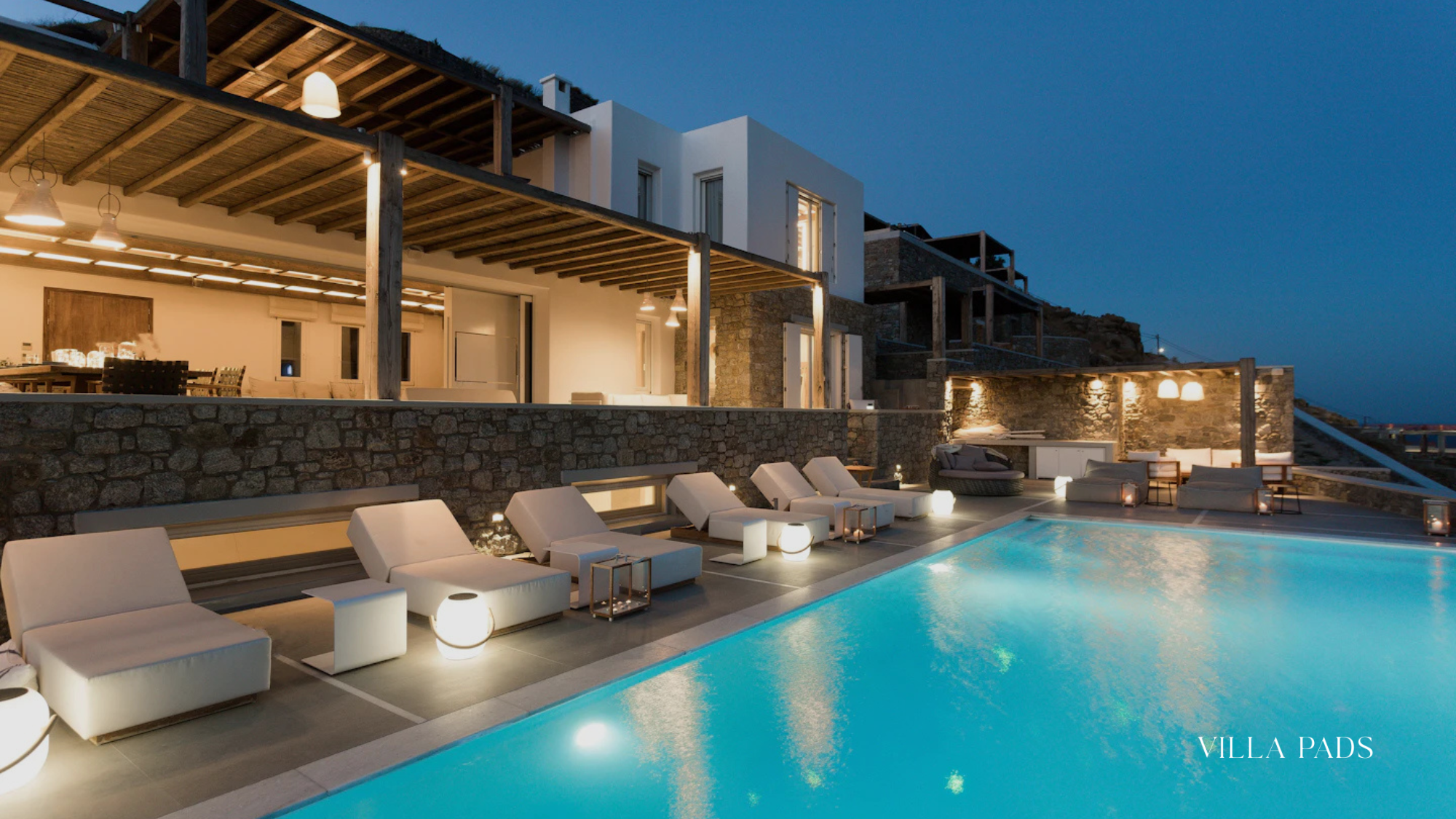 Mykonos Luxury Villa Pool Aegean View