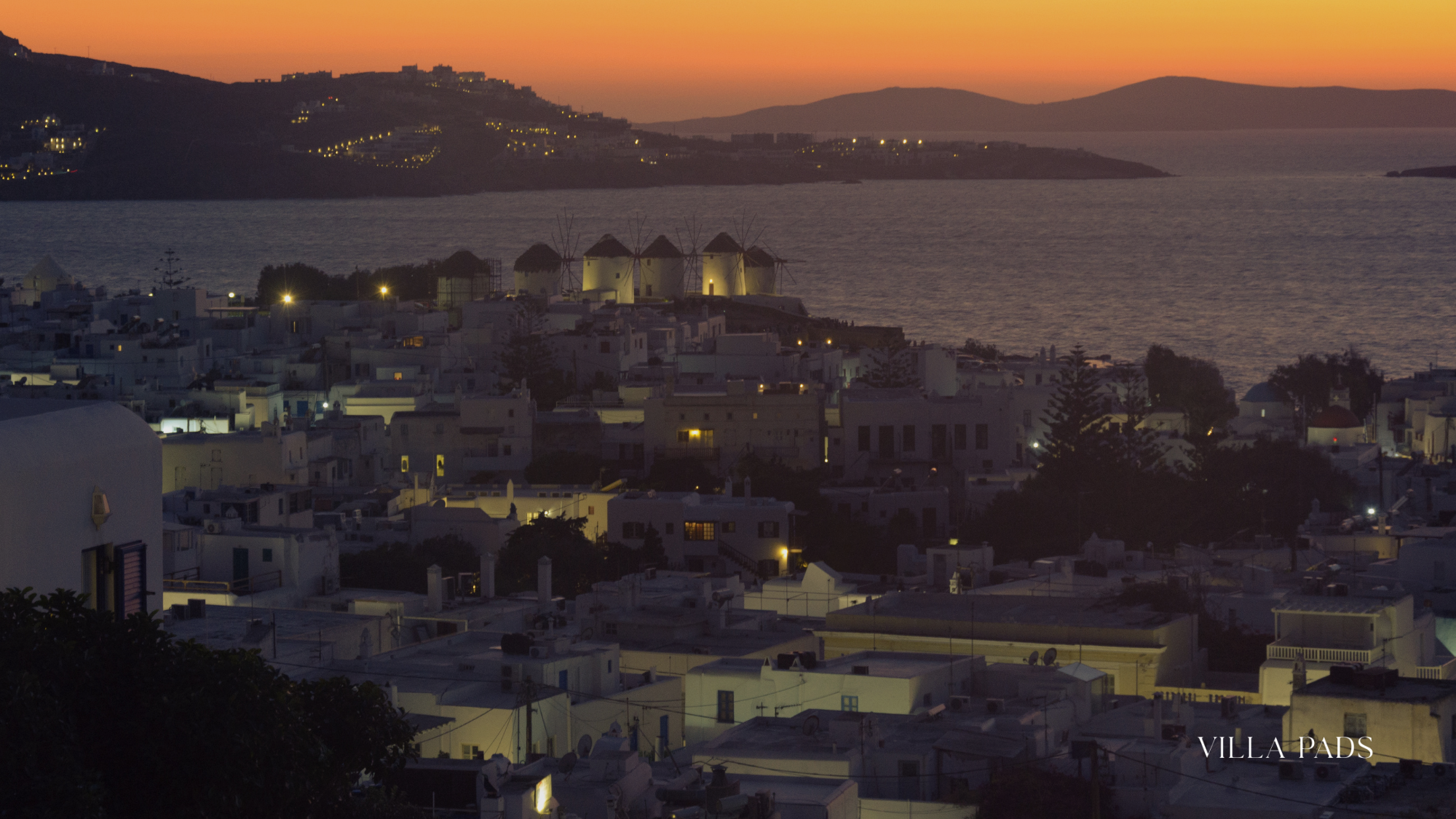 Little Venice Mykonos Sunset Golden Hour