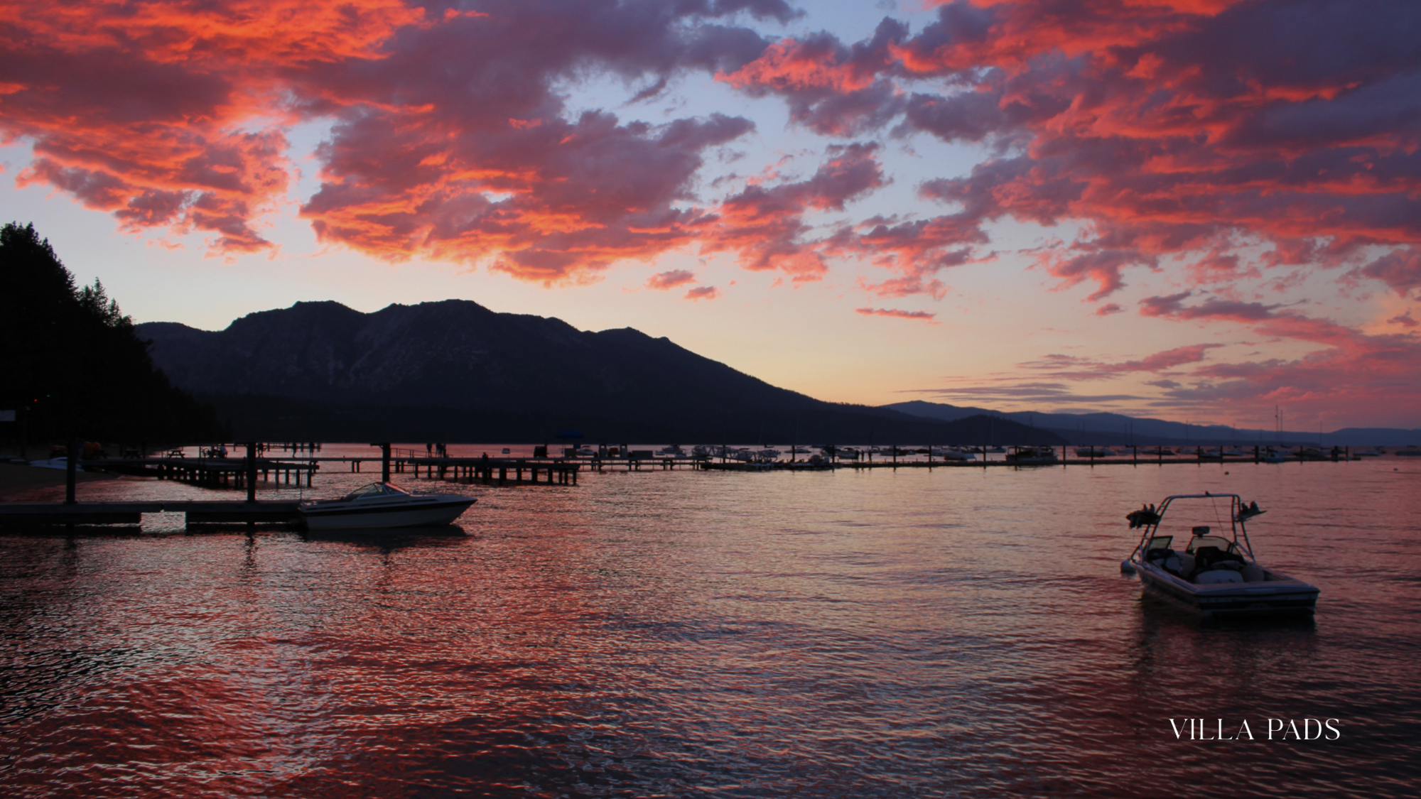 South Lake Tahoe Downtown Dusk Mountains