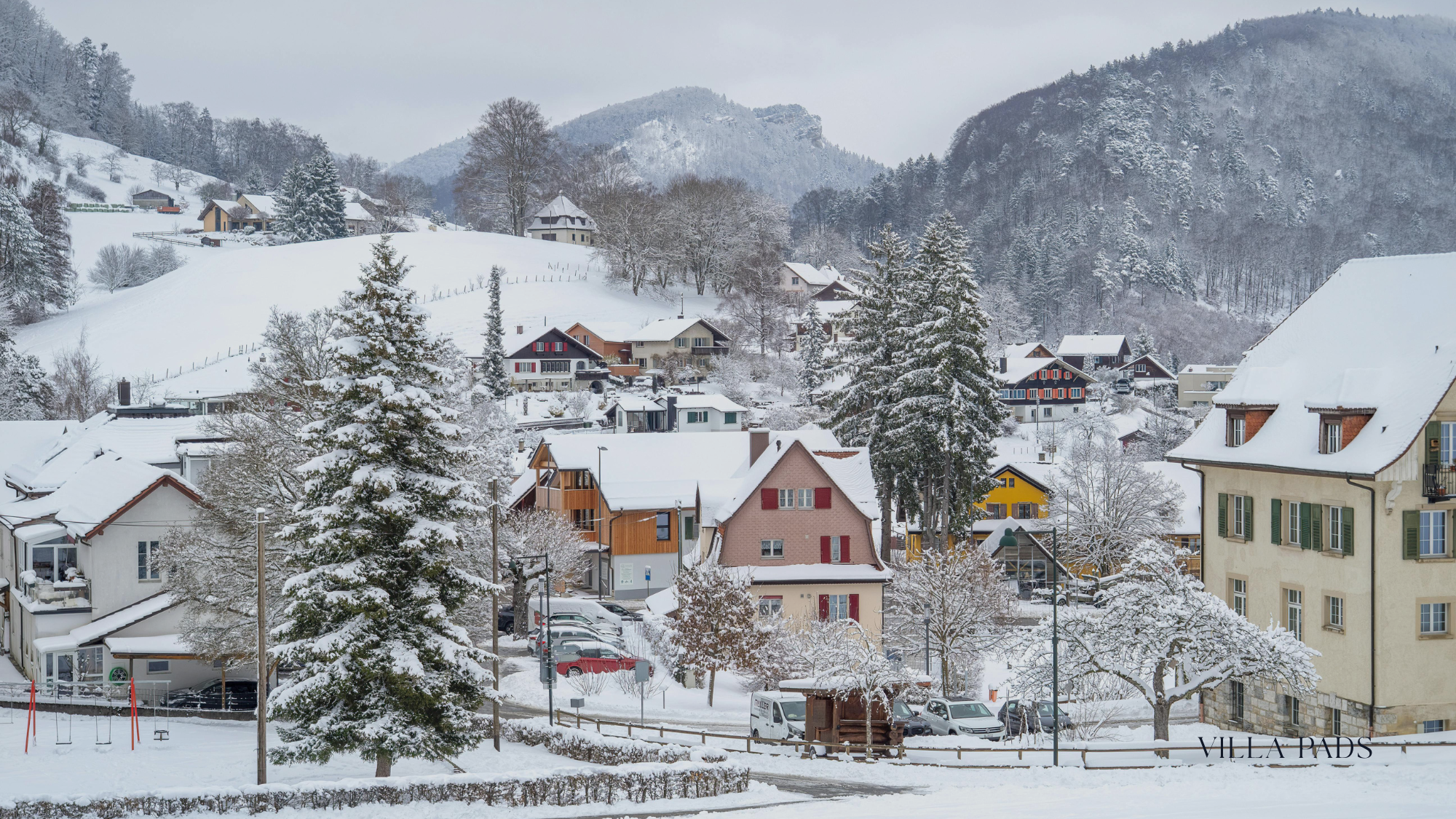 Mountain Villa Easter Snow Spring Decorations
