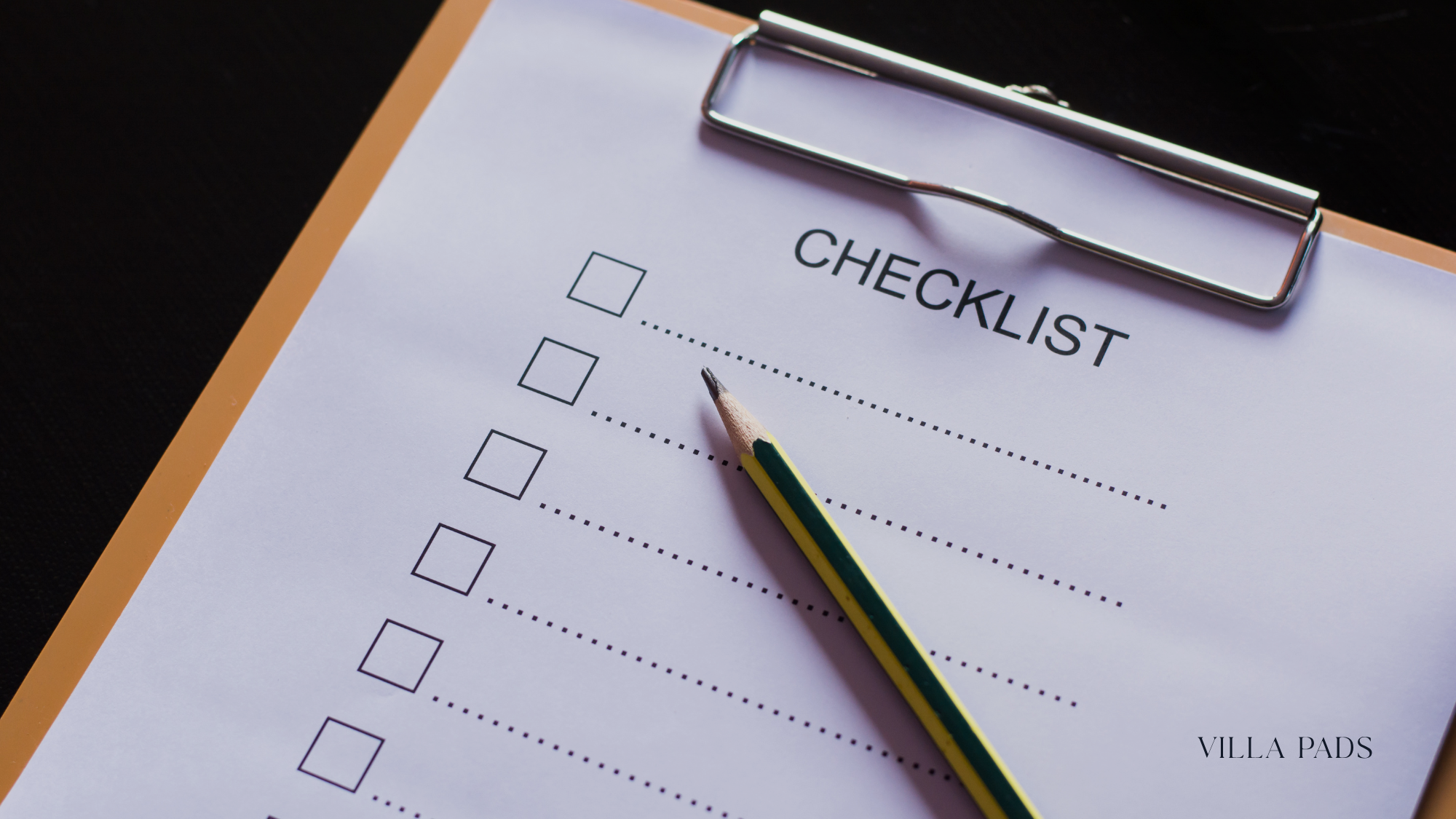 What To Order Checklist